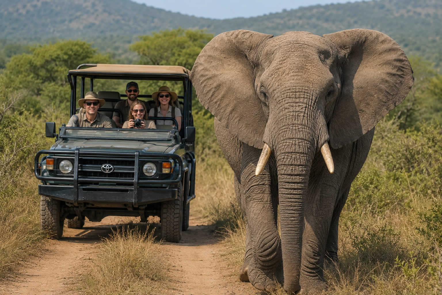 elephant in the South Africa game reseerve