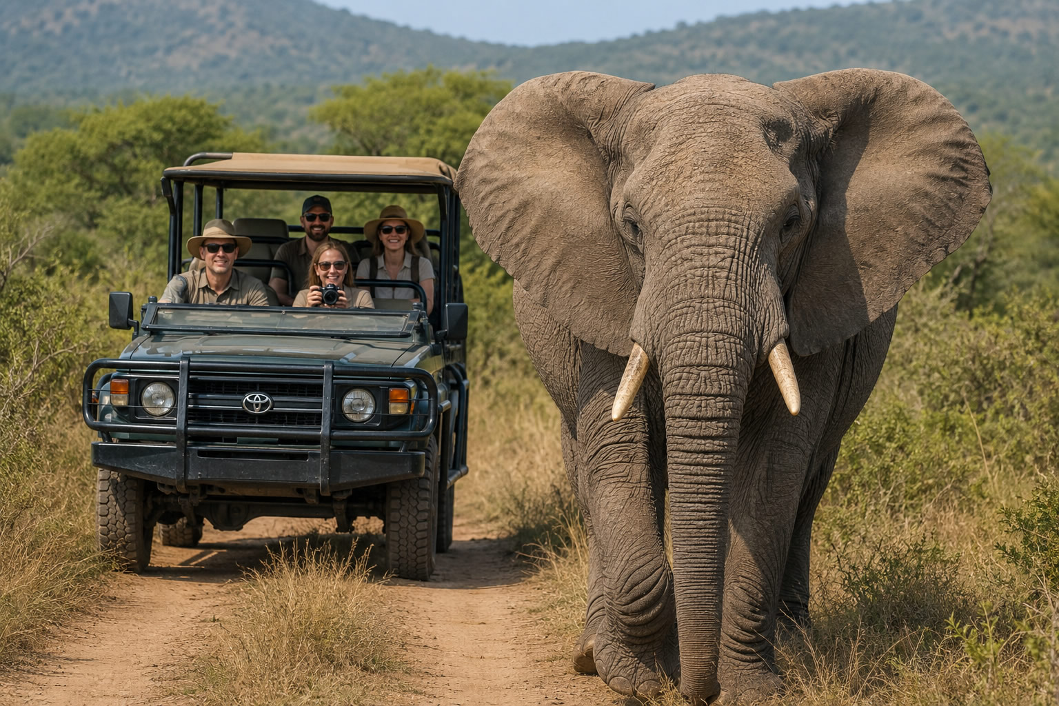 elephant in the South Africa game reseerve